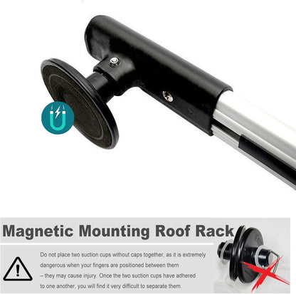 Magnetisme Dakbagagedrager voor auto's, universele aluminium dakdragers, in lengte verstelbaar, voor kajak, surfplank, kano, snowboard, paddle board (2 stuks, 100-115 cm)