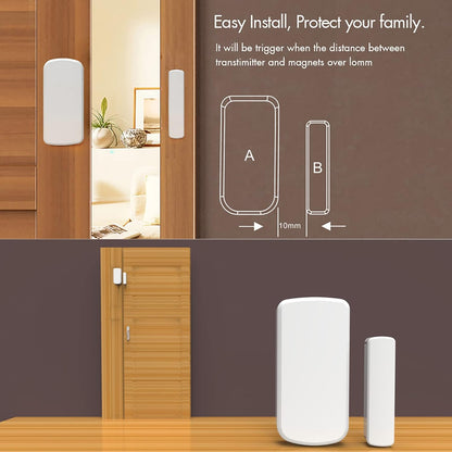Wolf Guard WT4F-01A 4G + wifi-alarminstallatie voor thuis, 7 inch touchscreen, Tuya Smart complete systemen met app/SMS/telefoonoproepalarm, 110 dB buitensirene, bewegingsmelder, deur-/raamsensoren
