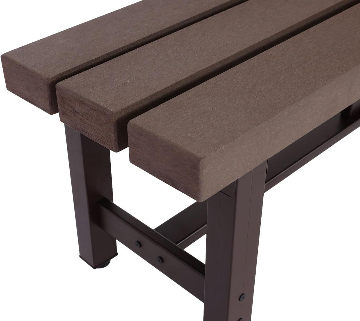 Mendler HWC-K60 Aluminium Garden Bench Sofa Park Bench Balcony Bench Weatherproof WPC 150 cm Brown - QUORE