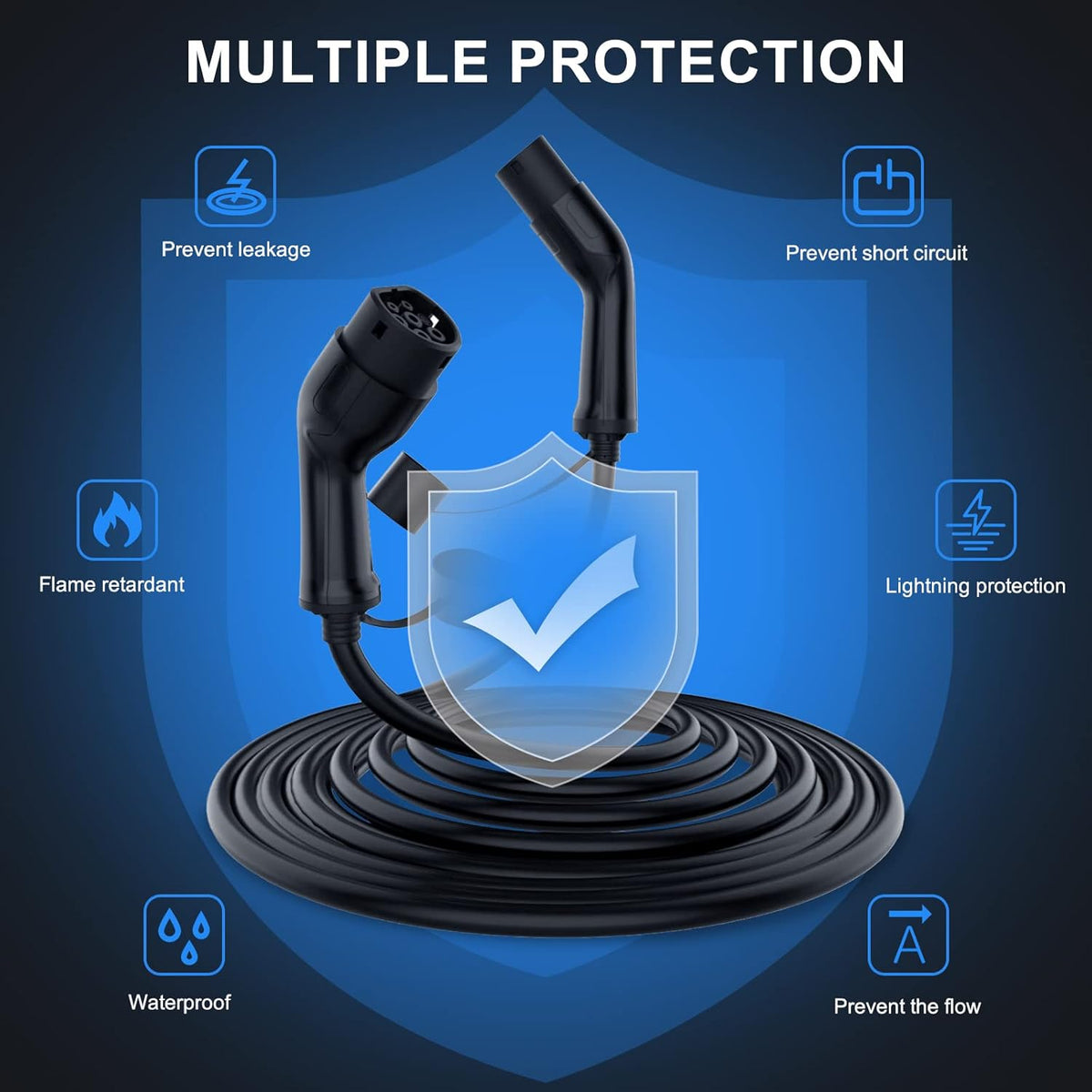 <font dir="auto" style="vertical-align: inherit;"><font dir="auto" style="vertical-align: inherit;">        Fast Type 2 Charging Cable 22kW 32A Three-phase 480V Max. 5M EV Charger Model 3 IP54 EV Charging Cable with Free Carrying Bag EV Charger Type 2 Bla