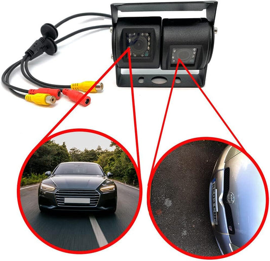 Dolphin Automotive Commerciële Van Dual Twin Commerciële Omkeren Omgekeerde Achteruitrijcamera Zwart - Alleen Camera (geen scherm)