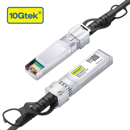 10Gtek [10 Pack] 10G SFP+ DAC Cable 0.5-Meter(1.6ft) - 10GBASE-CU Passive Direct Attach Copper Twinax SFP Cable for Cisco SFP-H10GB-CU0.5M, Netgear, D-Link, Mikrotik, ZTE and More