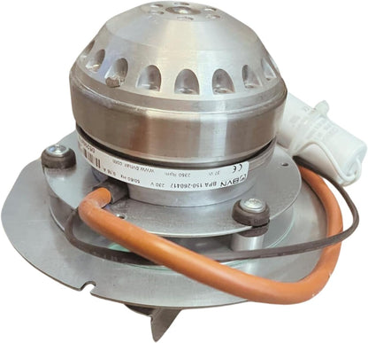 Rookafvoer EBM R2E150-AN91-13, roestvrij staal, 150 mm, 2400 tpm, 32 watt, pelet