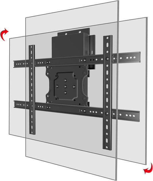 55 60 65 70 TV muurbeugel televisie 37-75 inch, 90 graden draaibare verticale tv-houder, draaibaar voor tv-schermen en monitoren tot 50 kg, MAX VESA 600 x 400 mm DG660