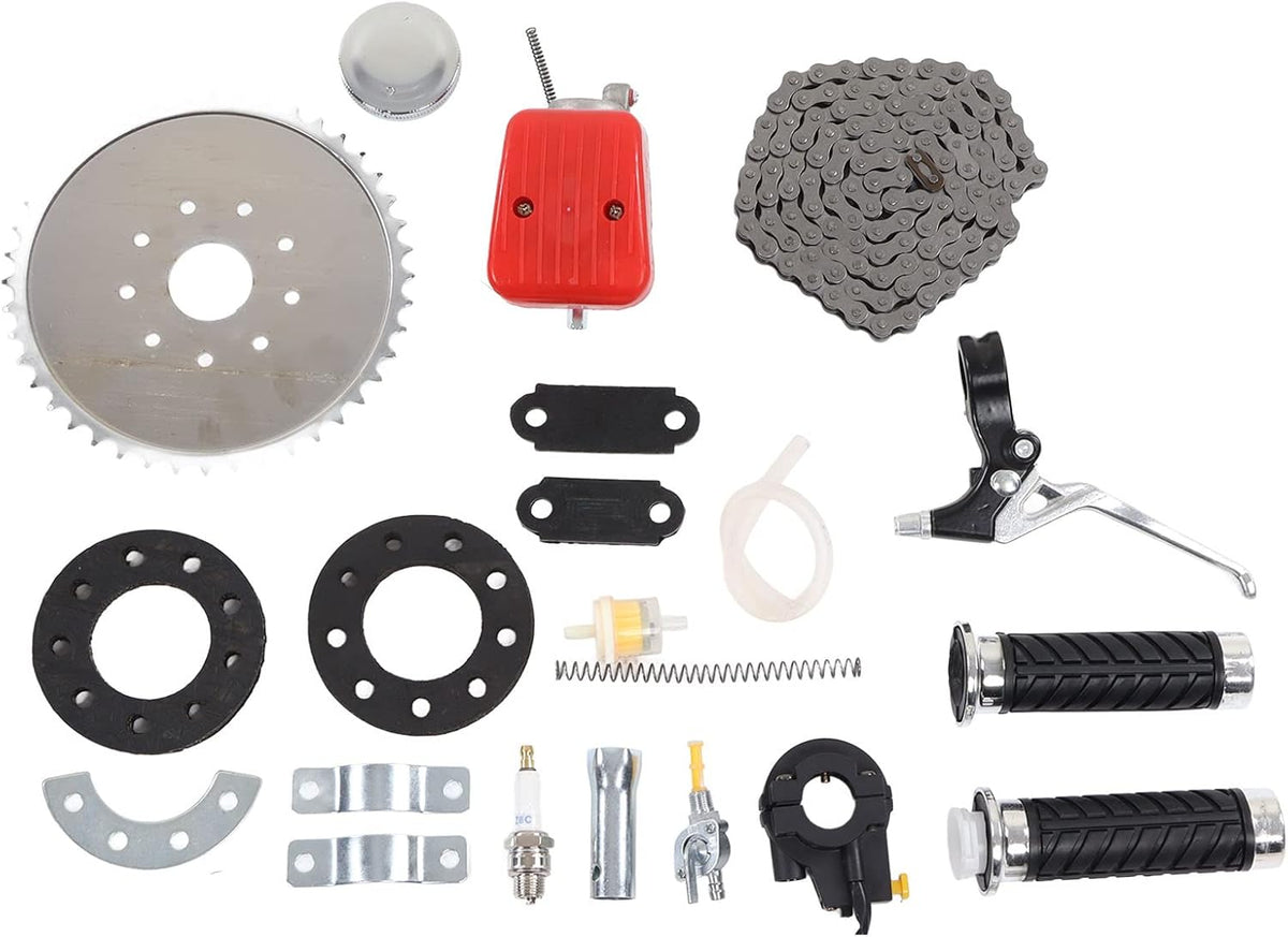Gas Bike Engine Kit, 100cc Energiebesparende Complete Bike Engine Kit Gewijzigd 150 Mijl per Gallon Superbrandstofzuinig voor Mountainbikes