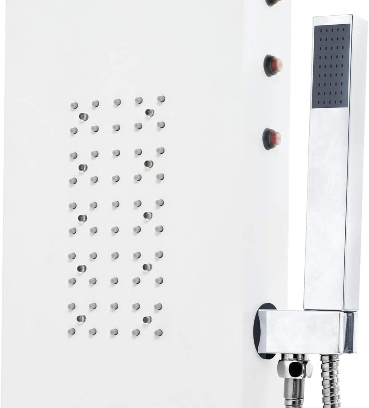 Douchepaneel – Douchekolom – Regendouche – Massagejets – Handdouche – Aluminium – 130 cm Hoog – LED Verlichting