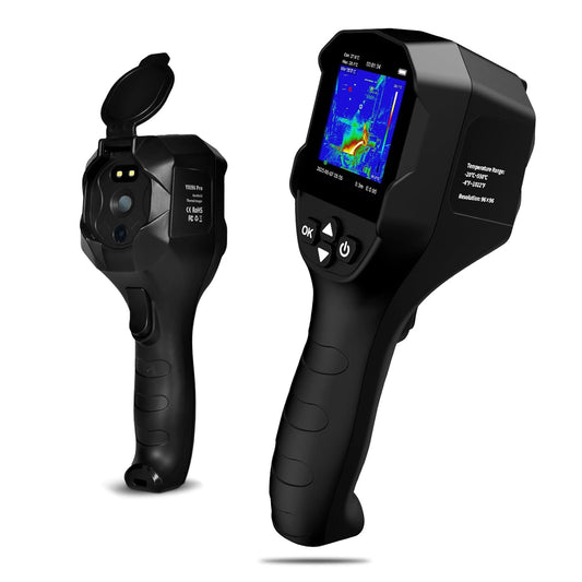 Handheld warmtebeeldcamera, 96 x 96 IR thermische beeldcamera, 25 Hz TISR 240 x 240, -20 °C tot 550 °C, NETD ≤60 mK, infrarood camera, thermocamera voor HVAC, huisonderhoud, lekkageinspectie