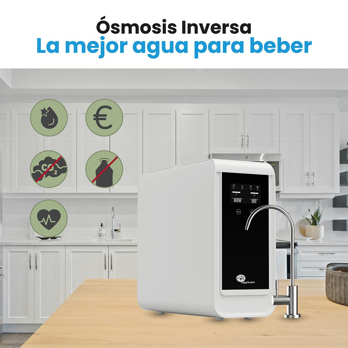 Omgekeerde Osmose Systeem – Waterfilter – Osmosefilter – Waterzuiveringssysteem – Drinkwatersysteem – Zonder Tank – 600 GPD – Digitaal TDS-Display