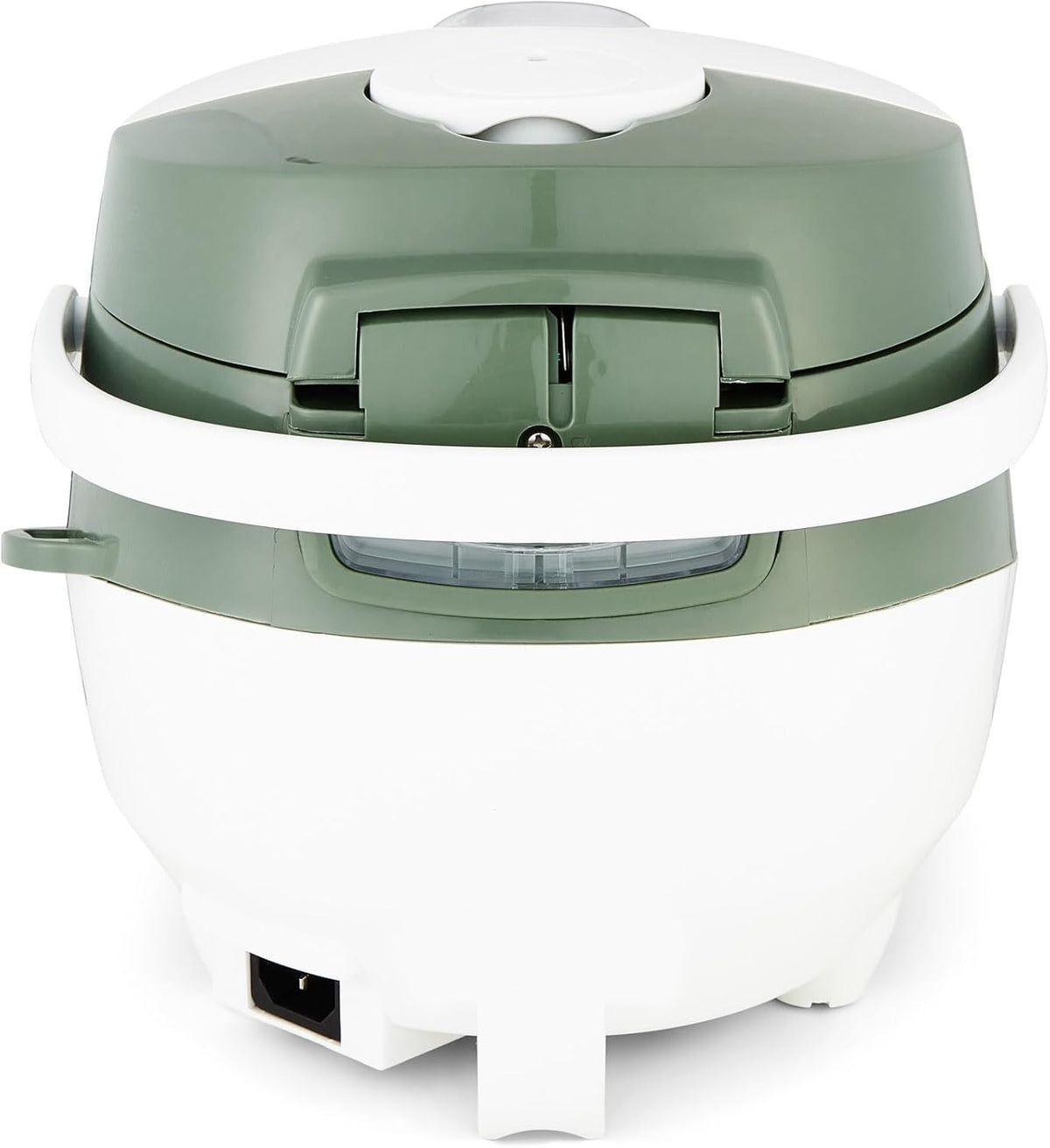 Yum Asia Panda Mini Rijstkoker Met Ninja Keramische Kom en Advanced Fuzzy Logic (3,5 kop, 0,63 liter) 4 Rijstkookfuncties, 4 Multicooker-functies, LED-display, 220-240V (Wit en saliegroen)