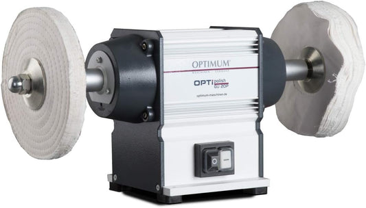 Optimum polijstmachine OPTIpolish GU 20P (voor metaal, onderhoudsvrije motor 0,6 kW, 2 x polijstschijven), 3101540