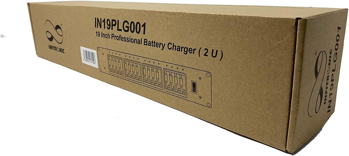 Infitronic IN19PLG001 Professionele acculader voor 16 x Ni-MH AA/AAA accu's, 19 inch, 2HE