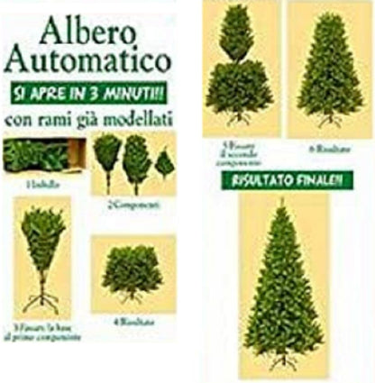 Realistische kerstboom bladeren PVC Pe Superfoil Groen Snel openen 180 cm - 2099 takken