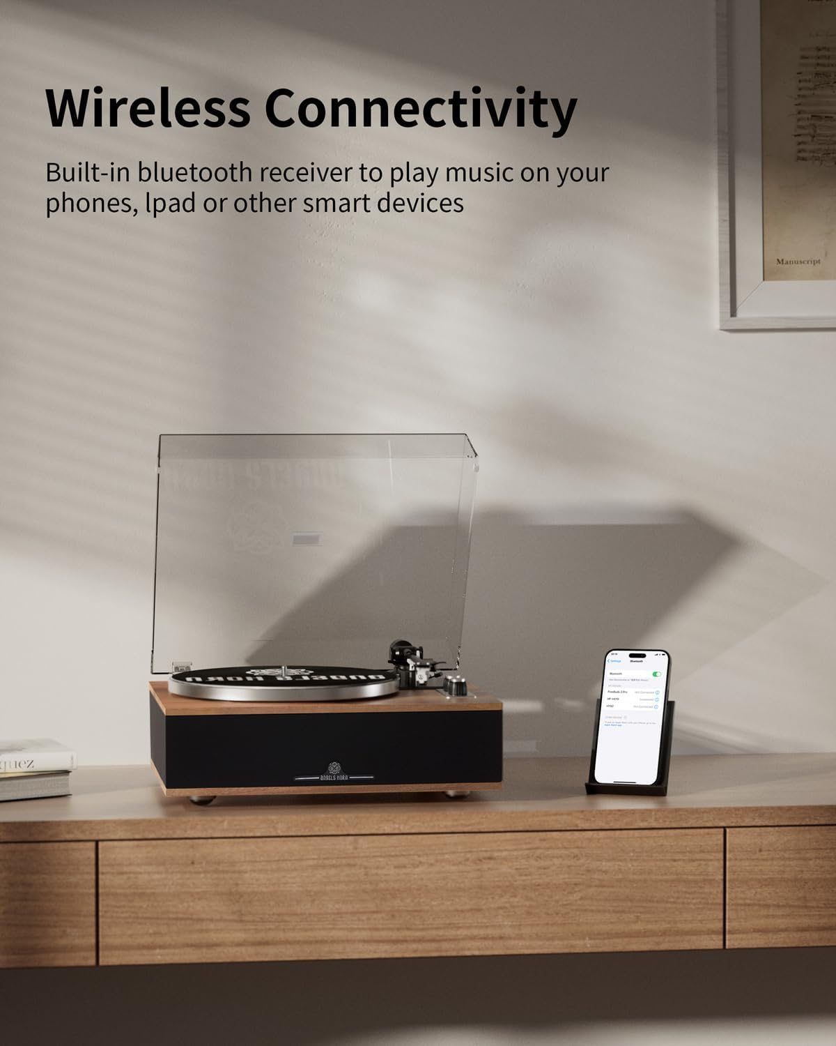 Platenspeler – Draaitafel – Vinylspeler – Bluetooth Platenspeler – Hifi Platenspeler – Met Geïntegreerde Luidsprekers – 33/45 Rpm En Ingebouwde Phono-Voorversterker