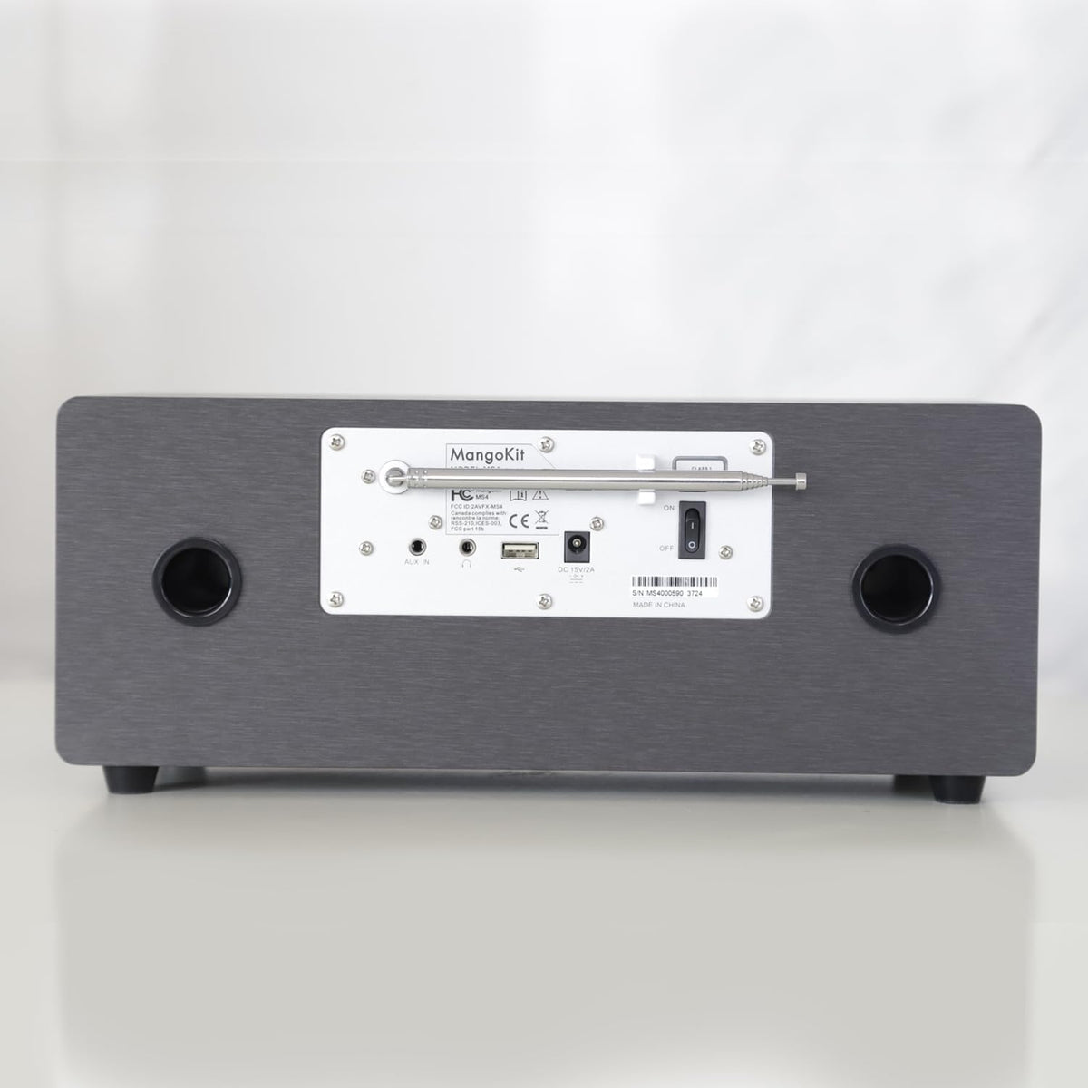 MS4+ CD-speler DAB-radio hifi-systeem I Bluetooth I krachtig stereosysteem I digitale radio DAB+I Akoestische houten kast ICD-speler met luidsprekers I40 presets, hoofdtelefoonaansluiting I