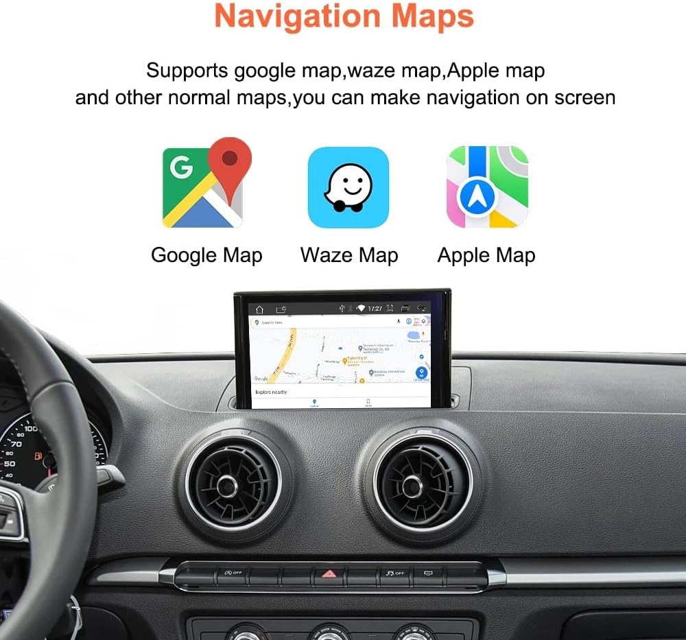 CarPlay Draadloze Android Auto Adapter – Retrofit Kit – Smartphone Interface – Multimedia Interface – MIB Systeem Upgrade – Draadloos Verbinden – Reverse Camera Ondersteuning