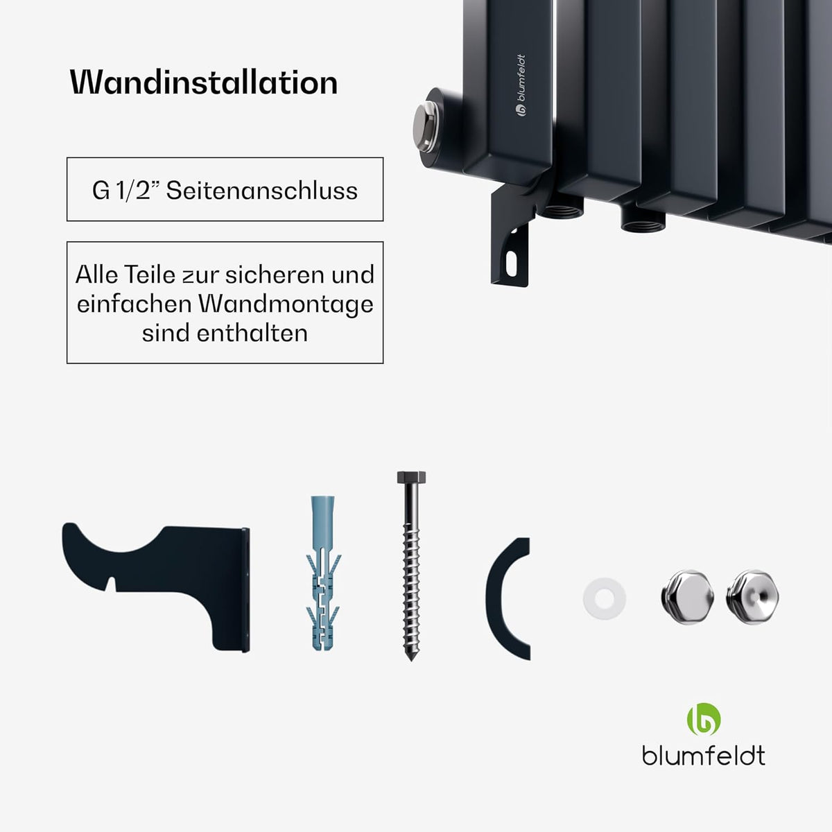 Wandradiator Antraciet – Designradiator – Verticale Radiator – Paneelradiator – Cv-Radiator – 891 W – 100 x 63 cm