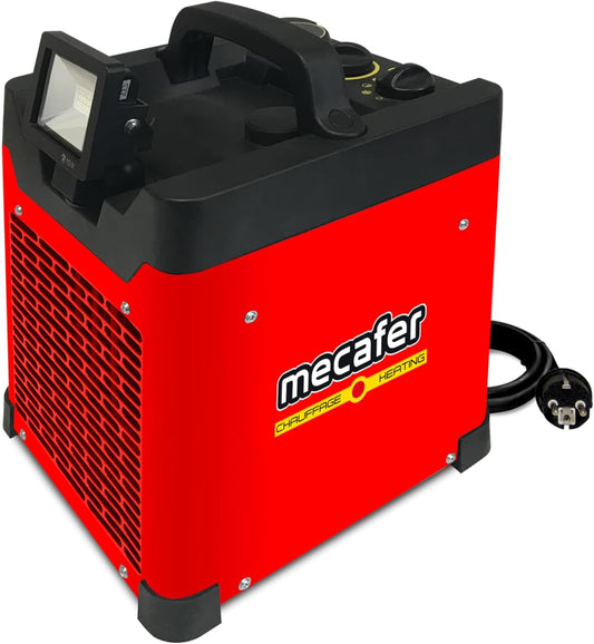 Werkplaatsverwarmer met ventilator – Werkplaatskachel – Garagekachel – Bouwkachel – Elektrische kachel – 3300W – 10W LED lamp 180° verstelbaar