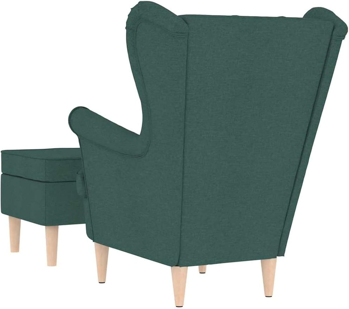Gecheer 3307994 Armchair with Footstool, Dark Green Fabric Reclining Chair, TV Chair, Sleeping Chair for Living Room, Cinema Evening, Seniors