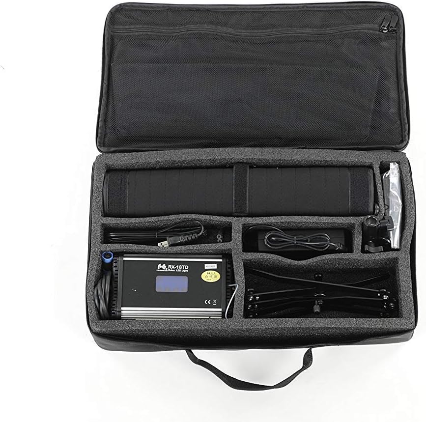 Flexibel LED-Videopaneel – LED-Videolicht, LED-Paneel, LED-Fotoverlichting, Continu Licht – 100 W Bi-Color 3000 K tot 5600 K – Oprolbaar Ontwerp met Honingraatgrid Softbox Diffuser