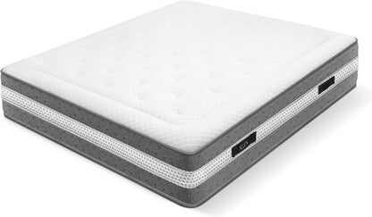 WIN REST Matras 160 x 200 cm, visco-elastisch en dubbelzijdig, model Allen, 29 cm hoogte, Cloudfoam-kern met gemiddelde sterkte, stretchstof, hypoallergeen, gemaakt in Spanje