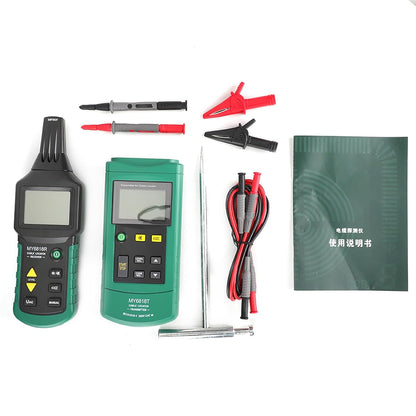 Akozon MS6816 Draadloze testkabel, netwerkkabel, tracker, metalen buis voor positionering van detectoren, netwerkkabel, tester