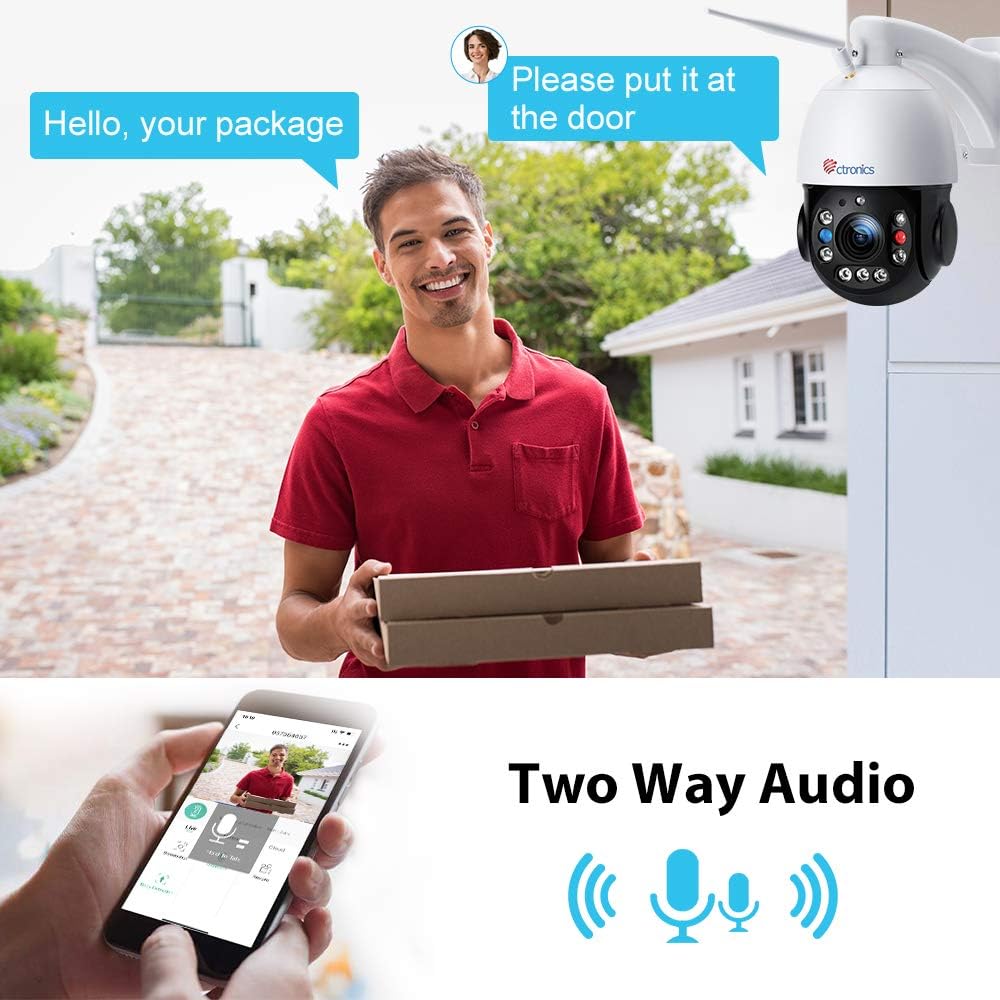 PTZ Beveiligingscamera Buiten – Wifi Camera – IP Camera – CCTV Camera – Bewakingscamera – 5MP Sony CMOS Sensor – 30x Optische Zoom & Nachtzicht 150m