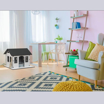 SAMMY & KIMMY LOVE Kattenbak met schep – geurremmend – designerhuis voor binnen, hygiënisch, met uitneembare bak, waterdicht – 520 x 610 x 710 mm