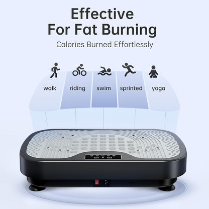 JOROTO JV30 Vibratieplaat | Training voor het hele lichaam voor thuis| 9 Schudstanden | 99 Trillingsniveaus | met Afstandsbediening Weerstandsbanden | Belastbaarheid 150kg | Gewichtsverlies