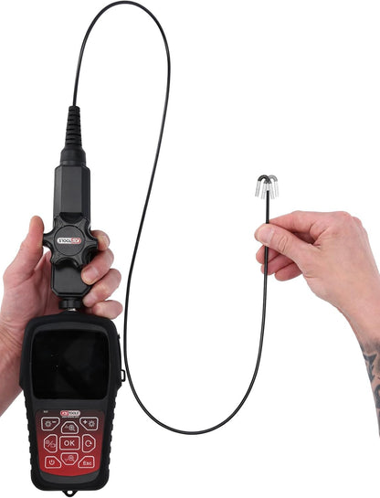 KS Tools 550.7550 HD-videoscoopset met Ø 3,9 mm 180° en 0° HD frontcamera-sonde, flexibele pvc-hoes, 3-delig