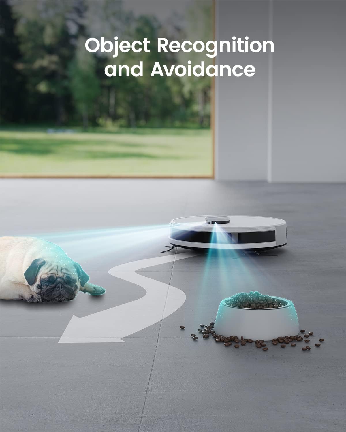 LEFANT M1 Robotstofzuiger en Mopper met Mapping, 4000Pa, 200 Min, Lasernavigatie (LDS), No-Zone, 32 cm Robotstofzuiger, WiFi/App/Alexa Bediening - Ideaal voor het Slimme Huis, M1