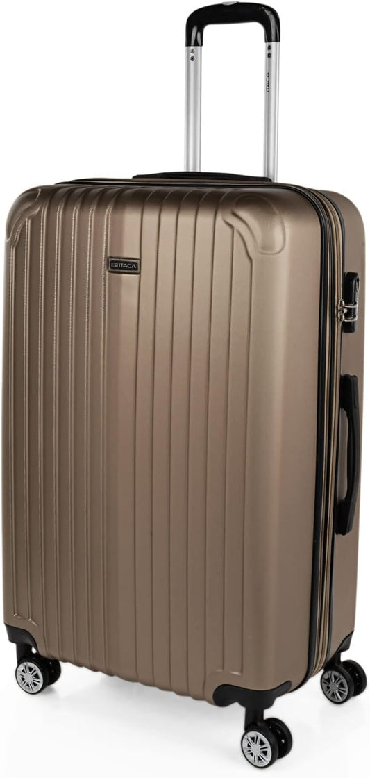 ITACA - Trolleykoffer, 70 cm, groot formaat XL, ABS. Stijf, bestendig, robuust en licht. Grote capaciteit. Telescopische handgreep, 2 intrekbare handgrepen, 4 wielen T71570, Color
