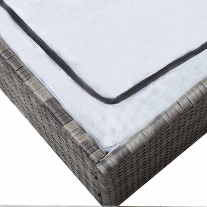 vidaXL Lounge Set with Cushions 2-piece Garden Set Furniture Set Garden Garden Furniture Set Lounge Furniture Set Lounge Furniture Lounger Furniture Poly Rattan Grey - QUORE