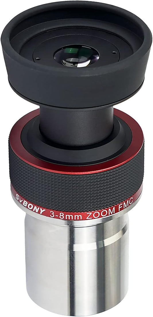 Svbony SV215 Planetaire Zoom Telescoop Oculair 3-8mm, 1.25inch Parfocale 56 Graden Constante AFOV, voor Korte Focus Telescoop OTA Hoge Vergroting Lunar Planetaire Observaties