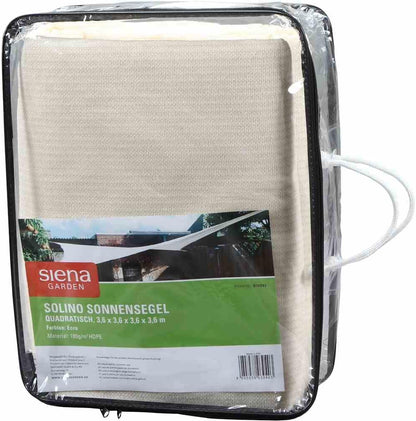 Siena Garden Solino Set 3,6m vierkant ecru + accessoires