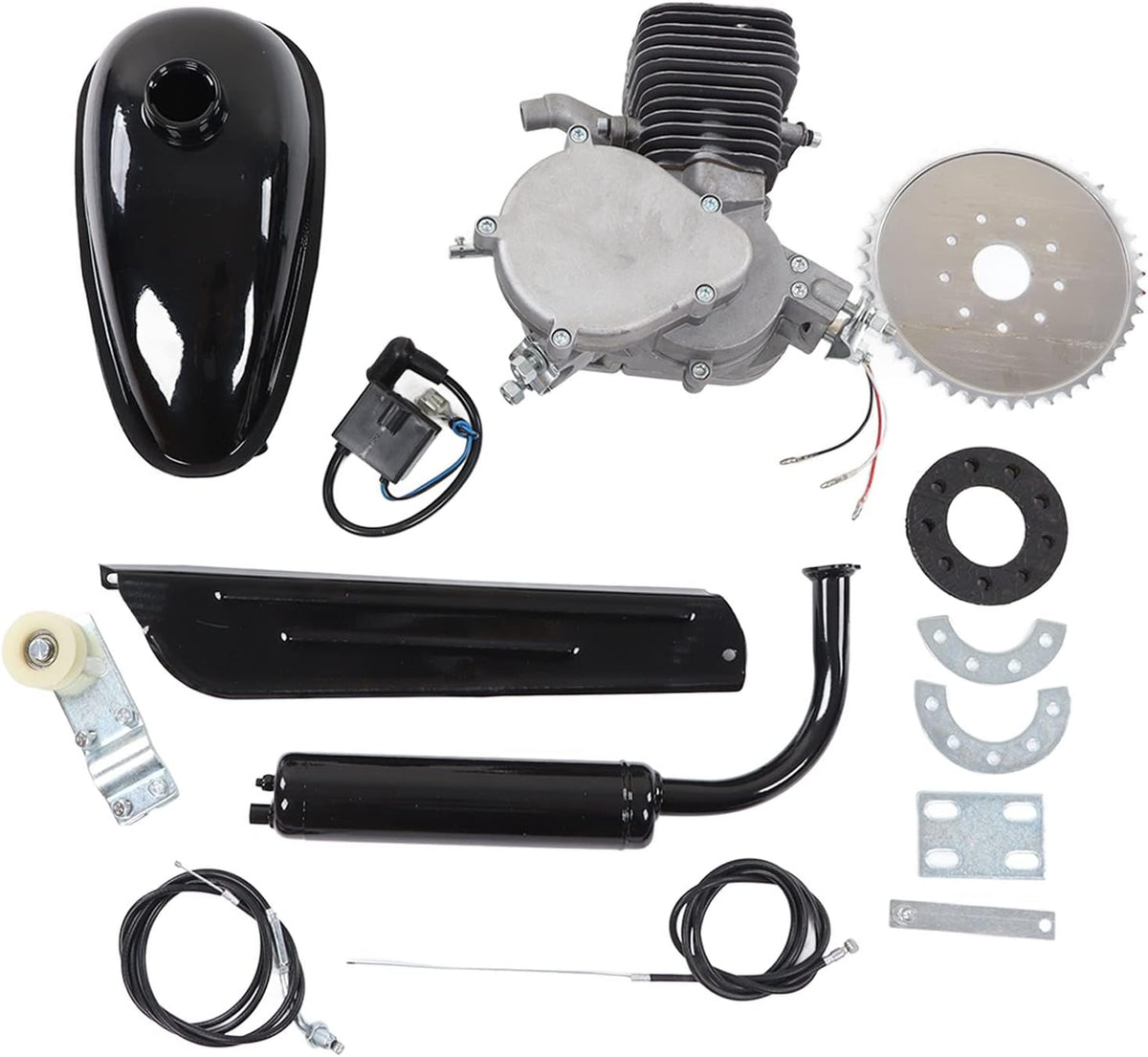 Gas Bike Engine Kit, 100cc Energiebesparende Complete Bike Engine Kit Gewijzigd 150 Mijl per Gallon Superbrandstofzuinig voor Mountainbikes