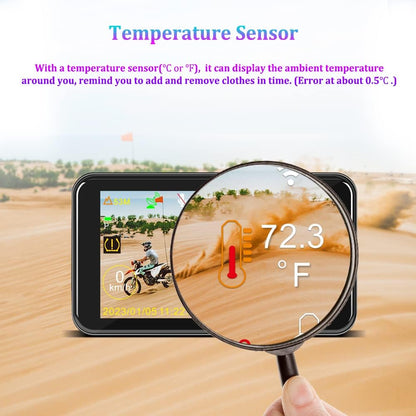 VSYSTO 4.5 Inch Screen WiFi Motorcycle Camera, Waterdichte HD 1080P Selfie camera voor en achteruitkijkcamera 150° groothoek motor dash cam, parkeren bewaking, GPS (F4.5Pro)