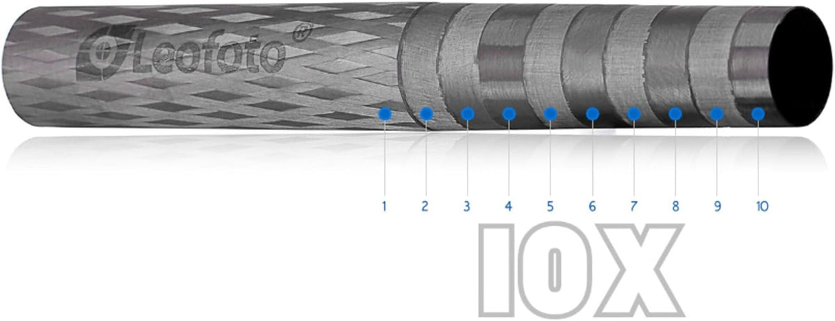 Leofoto - Ranger - Carbon Statief - Max. Hoogte: 48 cm - Min. Hoogte: 8 cm - Benen verstelbaar in 3 Hoeken - Ideaal voor Macrofotografie - LS-365C