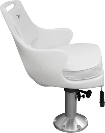 Wise 8WD015-6-710 standaard pilotenstoel met in hoogte verstelbare sokkel en zitglijder, wit