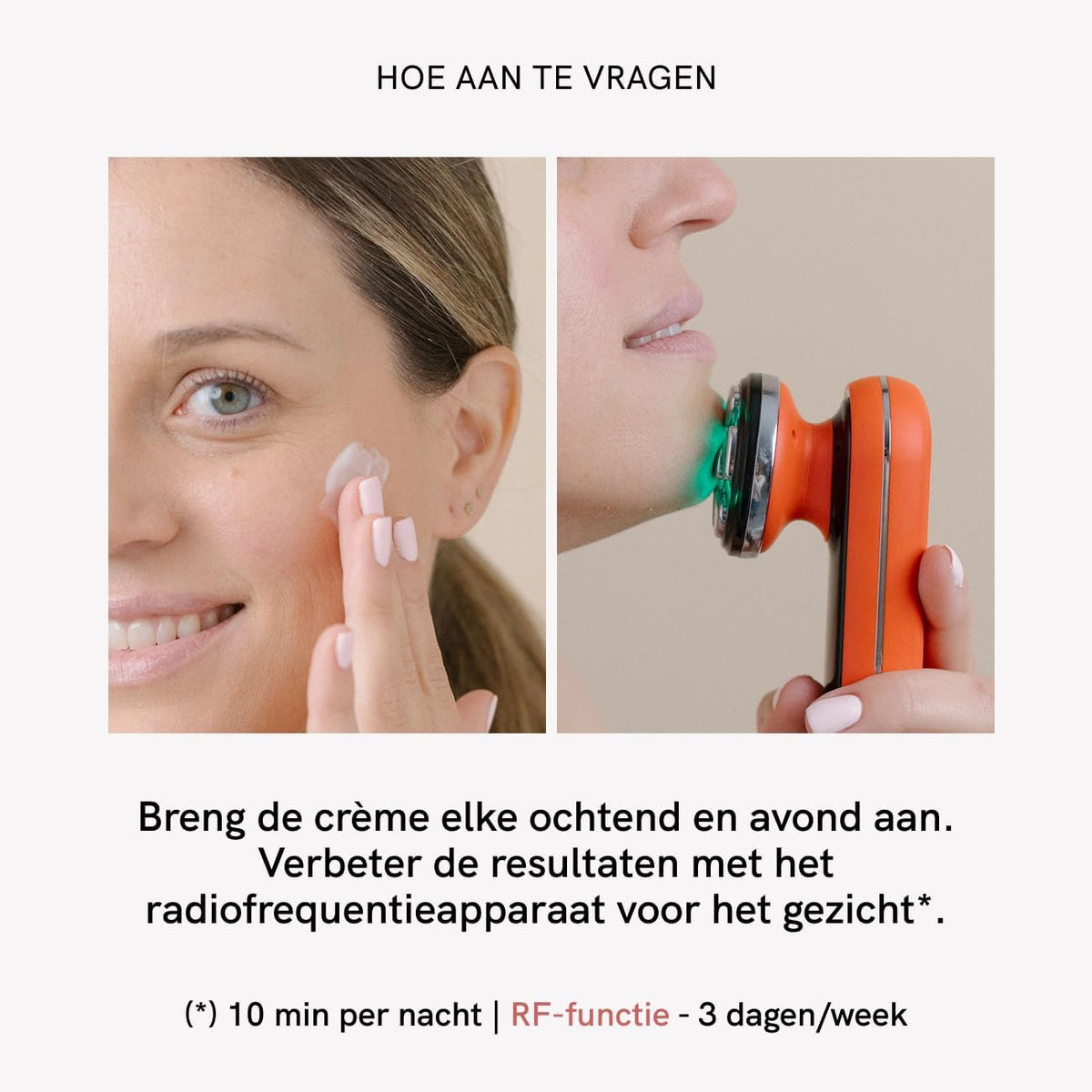 Radiofrequentie Gezichtsapparaat – RF Apparaat – Gezichtsverstevigingsapparaat – Lifting Apparaat – Anti-Rimpel Massageapparaat – Inclusief 500 Ml Gezichtscrème Met Collageen En Hyaluronzuur – 4 Multifunctionele LED-Modi