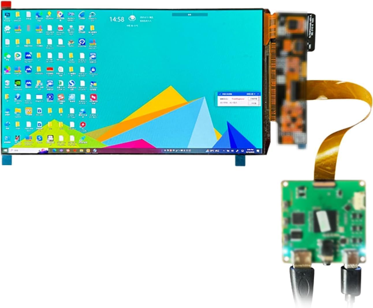 Amoled-display, 7 inch FHD 90 Hz, hoge vernieuwingsfrequentie, 850 nits, hoge helderheid, IPS-touchpaneel voor Raspberry Pi 5/4 laptopcamera, switch, PS4/5, gaming-display, doe-het-zelfscherm