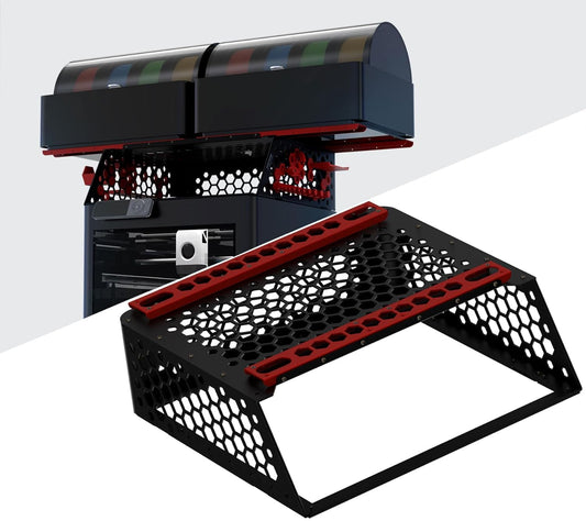BIQU Panda Perch AMS-standaard voor bamboe-Lab P1S P1P X1C X1E 3D-printer, biedt ruimte voor 2 AMS/AMS 2 Pro, ruimtebesparende AMS-stapel, uitbreidbaar honingraatdesign aan de zijkanten