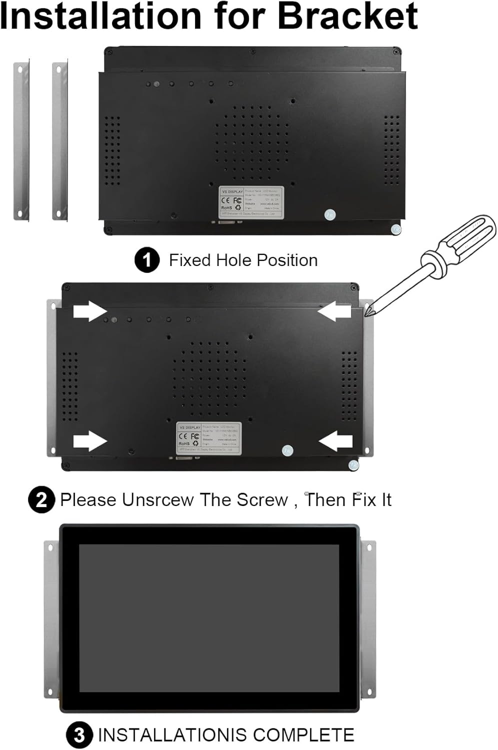 12 Inch Industriële Touchscreen-Monitor – Touchmonitor – LCD-Monitor – Industrieel Scherm – Touchscreen Display – 10-Punts Multitouch – IP65 Frontpaneel