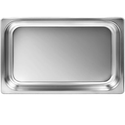 KITGARN 4 "Diepe Stoom Tafelpan Volledige Grootte 13L Diepe Voedsel Container Roestvrij Staal Oven Tray Anti-Jam Stoom Tafel Voedsel Pan Set van 4 Voedsel Pannen (4 "/4 STKS)