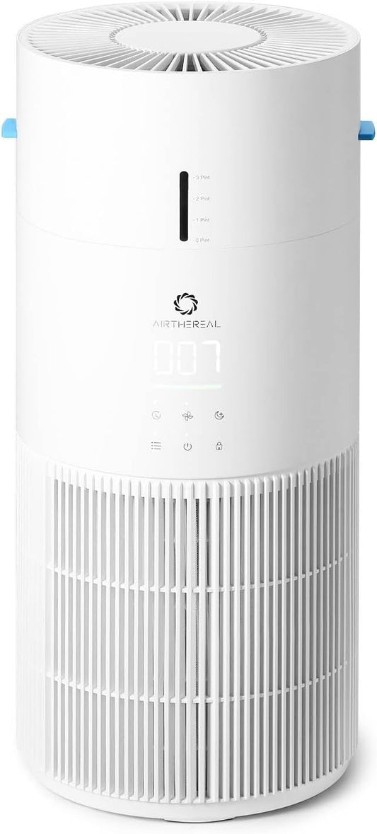 Airthereal AEH300 2-in-1 luchtreiniger en luchtbevochtiger, 125 m², 3-traps filter, luchtkwaliteitsmonitor, stille slaapmodus, luchtbevochtiger met automatische vochtigheidsmonitor, AEH300