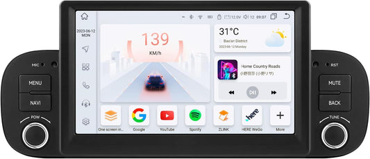 Android 13 Car Radio 7 Inch Touch Screen 8-Core For FIAT Panda 2013-2020 WiFi Wireless Android Car With Wireless Carplay Bluetooth WiFi 4G GPS RDS AM/FM - QUORE