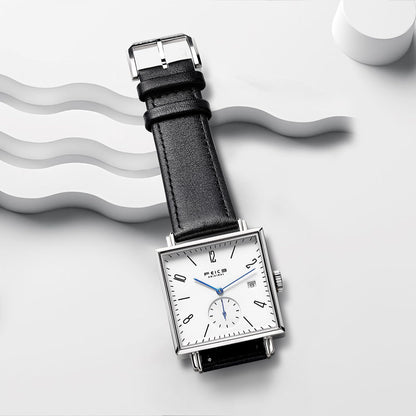 FEICE Unisex Square Watch Men's Bauhaus Automatic Watch Mechanical Watches Analog Wristwatch -Sapphire Mirror -34mm Case -FM301