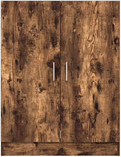 Wasmachinekast – Badkamerkast – Opbergkast – Kast – Waskast – Gerookt Eiken – Stevig Bemaakt Hout – Compact 71x71,5x91,5 cm