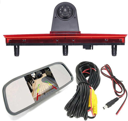 HD Auto 170° Transporter parkeerhulp remlicht achteruitrijcamera met hoek instelbaar, vervanging voor V W Multivan T5 V 5 van/Caravelle V bus bus 7EB 7EJ 7HB 7HA (achteruitrijcamera + 4,3 inch
