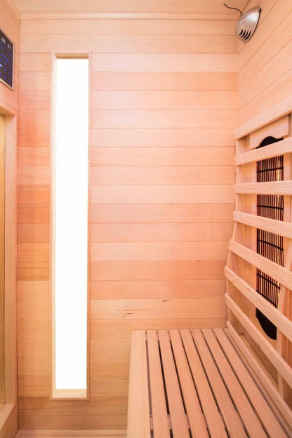 SN-Apollon-Q2 - infrared sauna apollon - on/off button - cabin cleaning by ionizer - chromotherapy 7 colours - 2 seater - QUORE