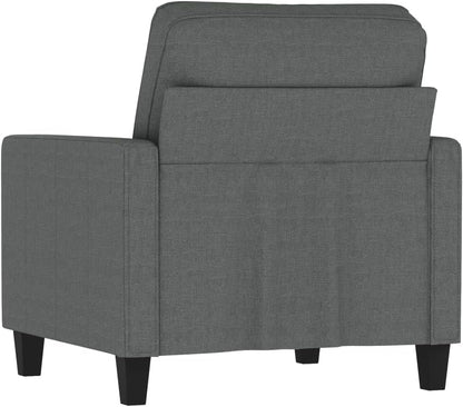 ZIRLANLV Lounge Sofa Sofa with Armrests Back Cushions, Living Room Sofa, Design Sofa Metal Frame, Available As Single, Double or Three Seater, Modern (Wine Red) (Dark Grey #17)